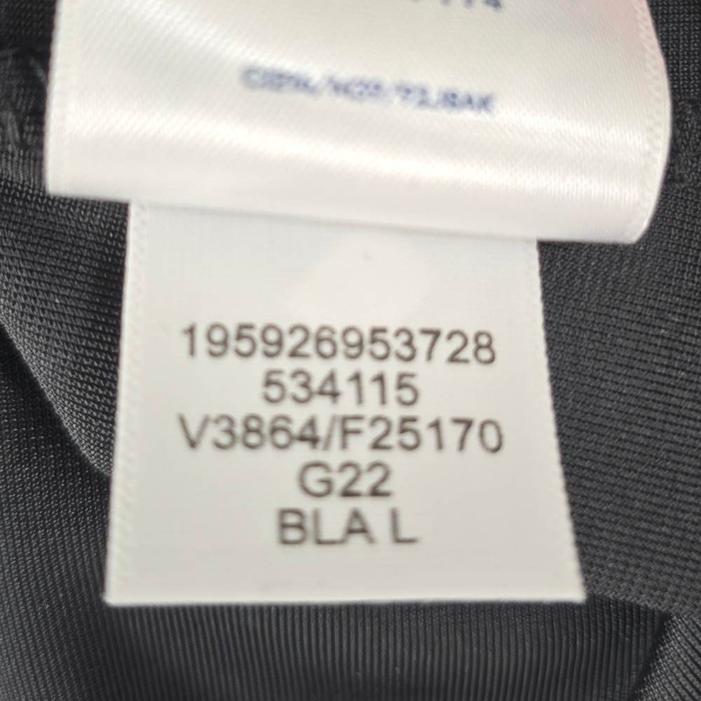 Lands' End‎ Cardigan Women L Black Velvet Poly Blend V-Neck Button Front Classic - Picture 8 of 10